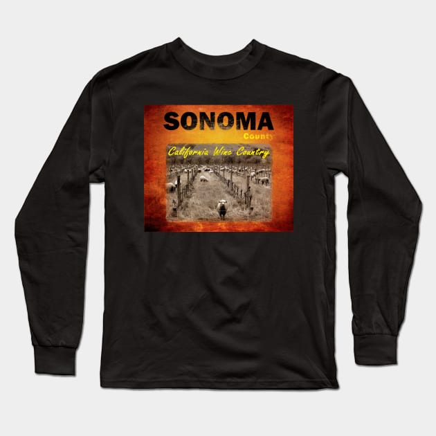 Sonoma County Wine Country Long Sleeve T-Shirt by Fairview Design